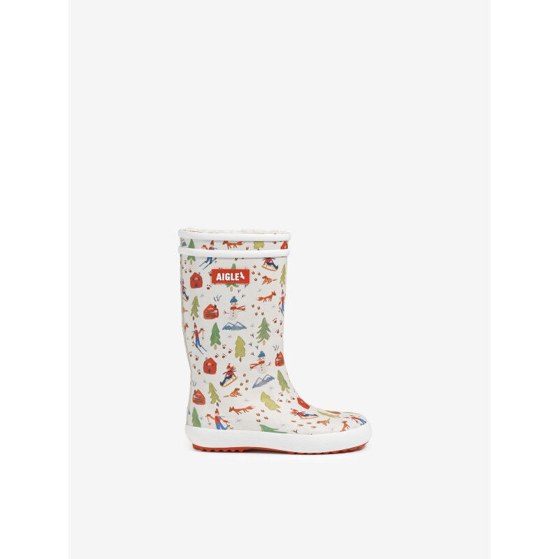 Aigle Lolly Pop Fur Print Wellington boots Kids