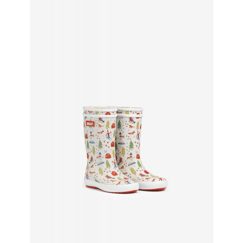 Aigle Lolly Pop Fur Print - Bottes de pluie enfant