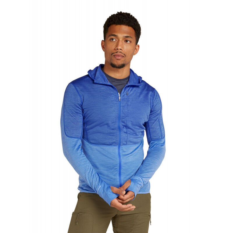 icebreaker 200 RealFleece Descender LS Zip Hoodie - Polar z wełny Merino® męski | Hardloop