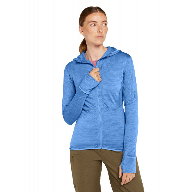 icebreaker 200 RealFleece Descender LS Zip Hoodie - Polar z wełny Merino® damski | Hardloop