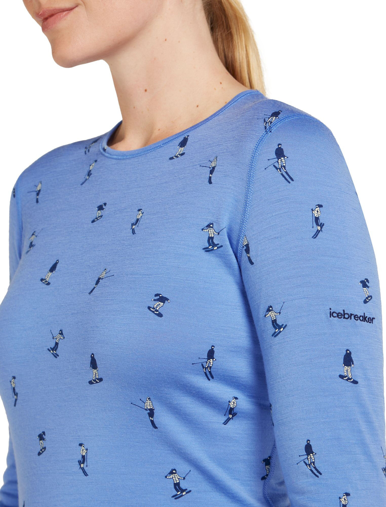icebreaker 200 Oasis LS Crewe Ski Day - Maglia in lana merino - Donna | Hardloop