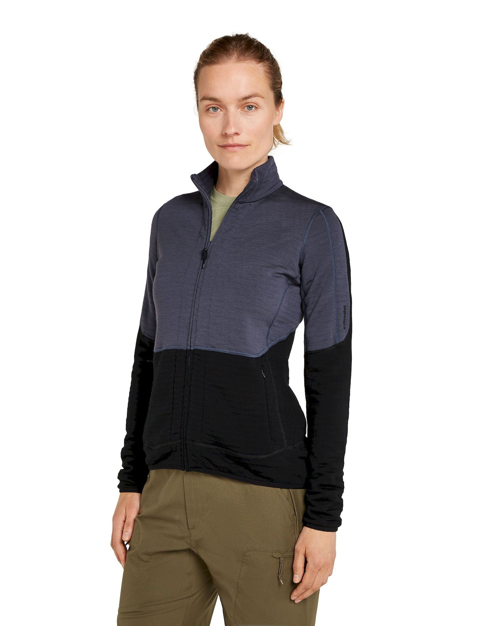 icebreaker 400 RealFleece Descender LS Zip - Forro polar de lana merina - Mujer | Hardloop