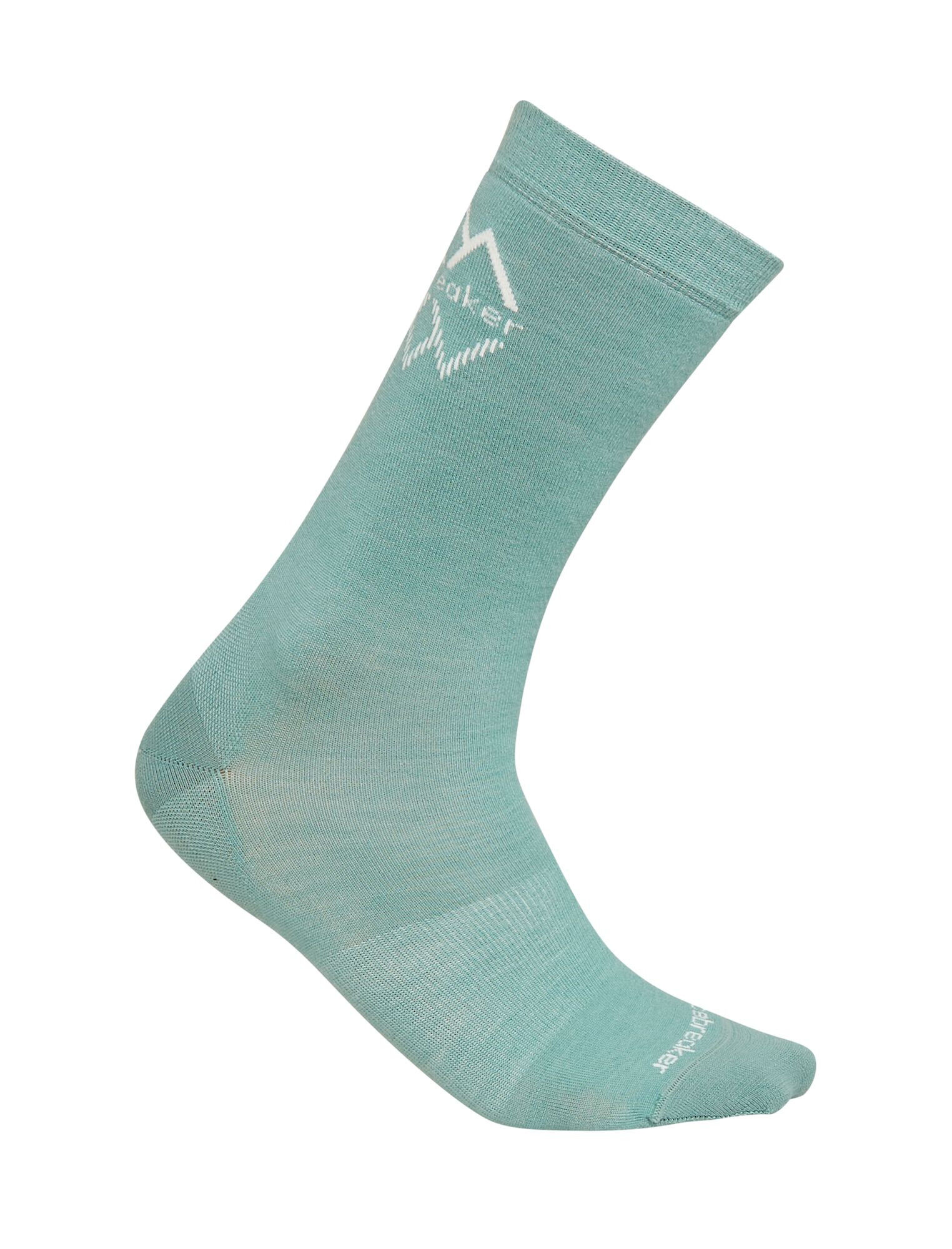 icebreaker Lifestyle Fine Gauge Crew IB Logo Reflections - Chaussettes en laine mérinos homme | Hardloop