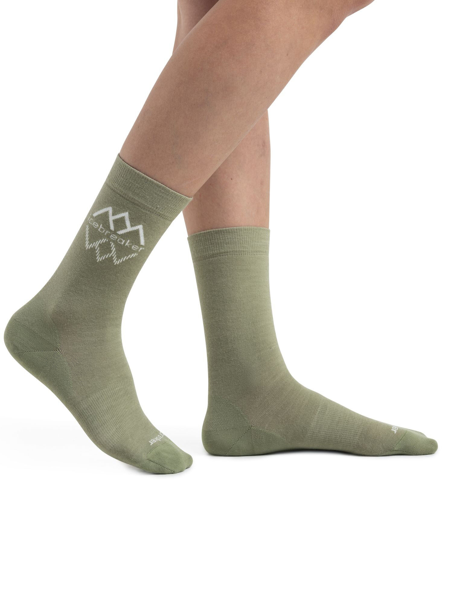 icebreaker Lifestyle Fine Gauge Crew IB Logo Reflections - Chaussettes en laine mérinos femme | Hardloop