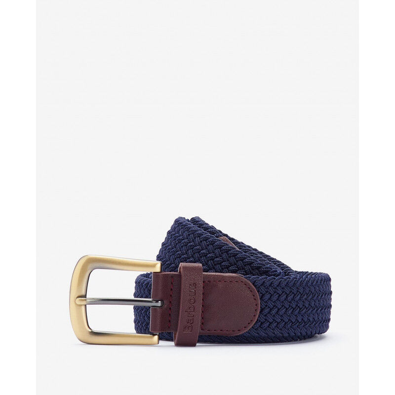 Barbour Stretch Webbing Leather Belt - Pasek męski | Hardloop