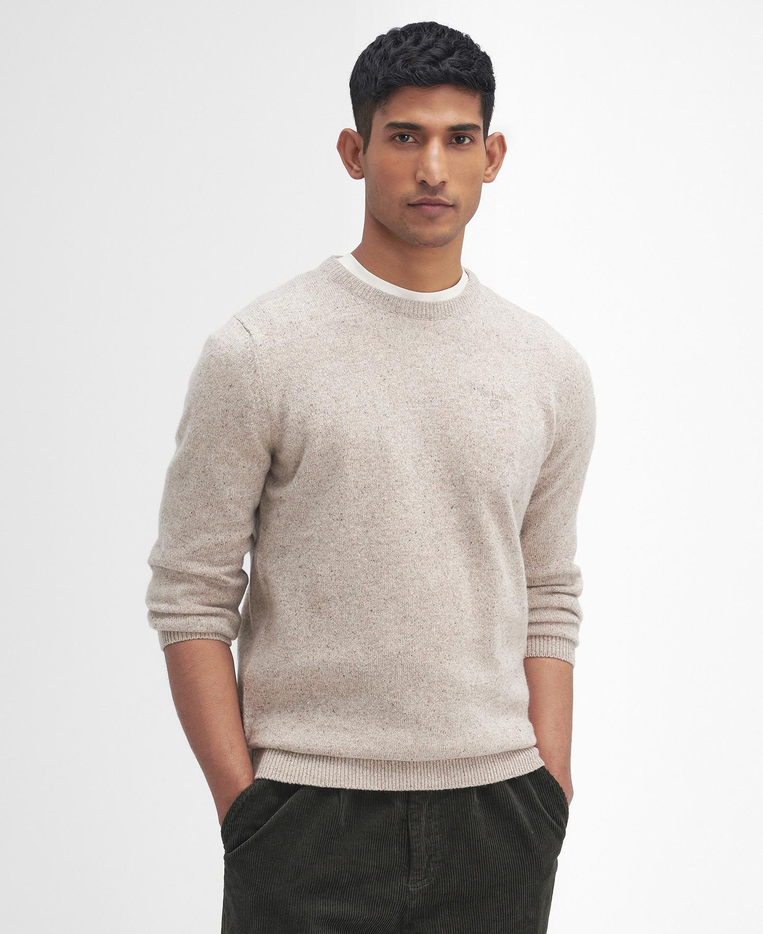 Barbour Essential Tisbury Crew Neck Sweatshirt - Sweter z wełny Merino® męski | Hardloop