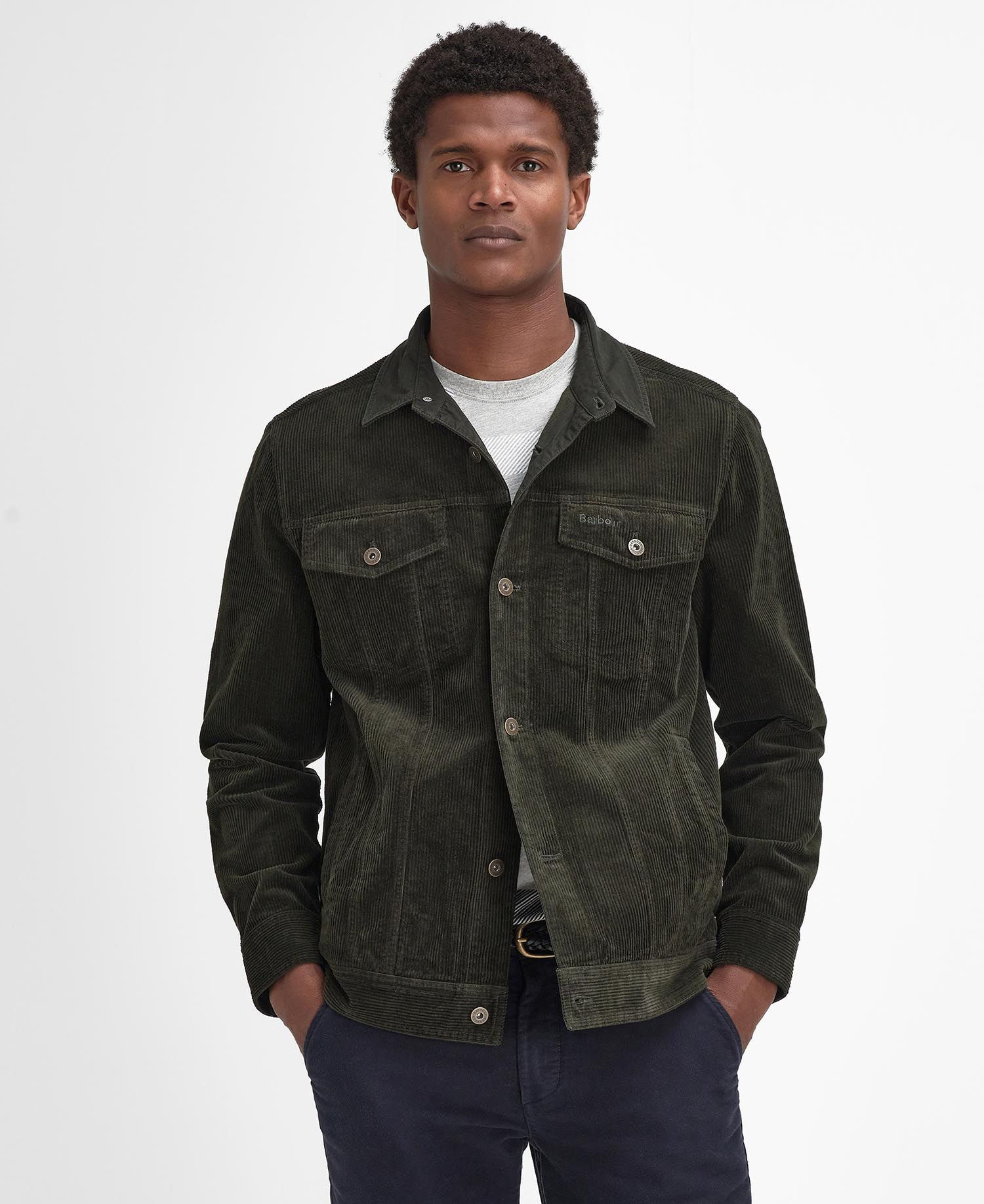 Barbour Regular Garment Dyed Cord Overshirt - Camicia - Uomo | Hardloop