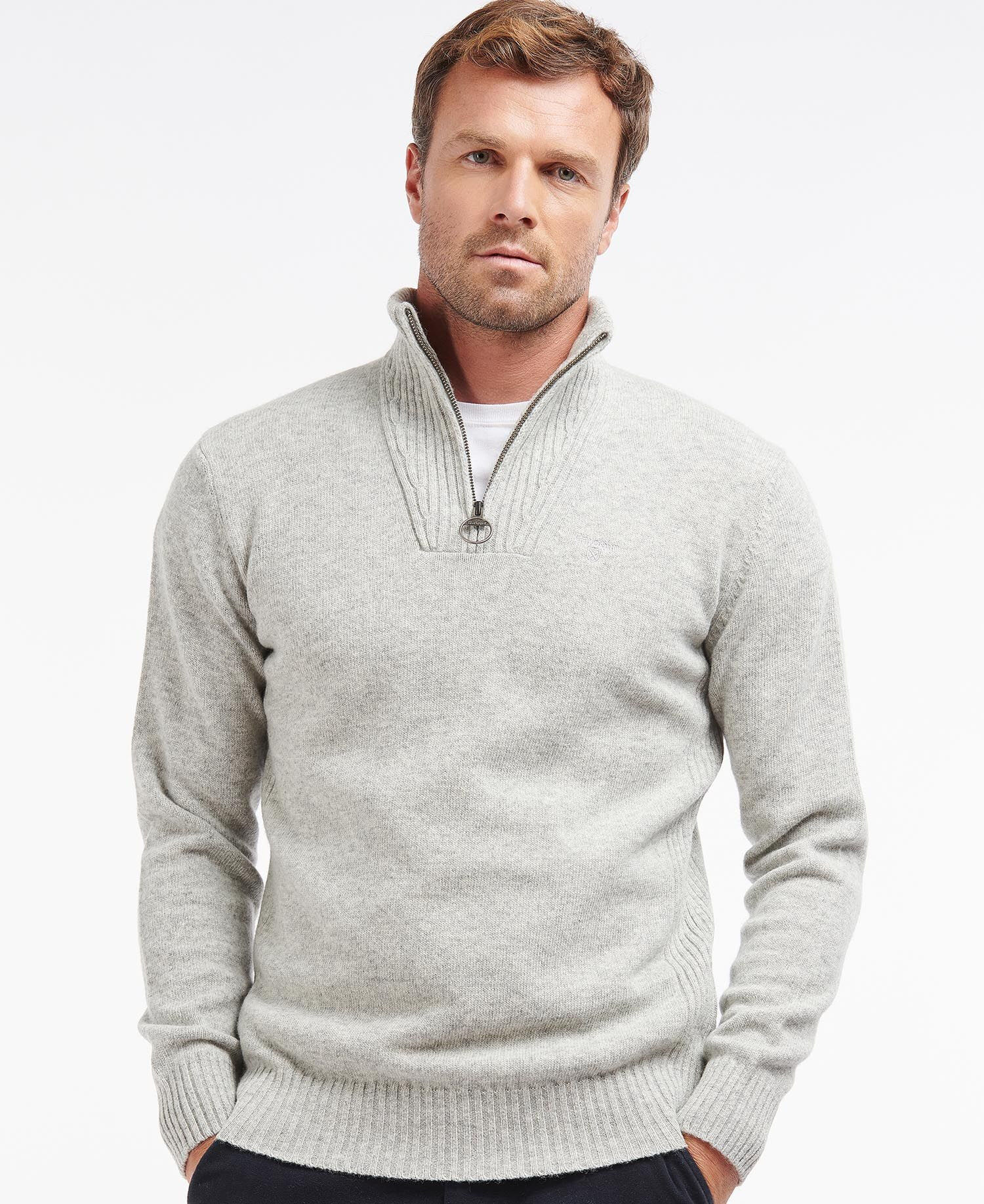 Barbour Essential Lambswool Half Zip Knitted Jumper - Merino jumper - Men's | Hardloop