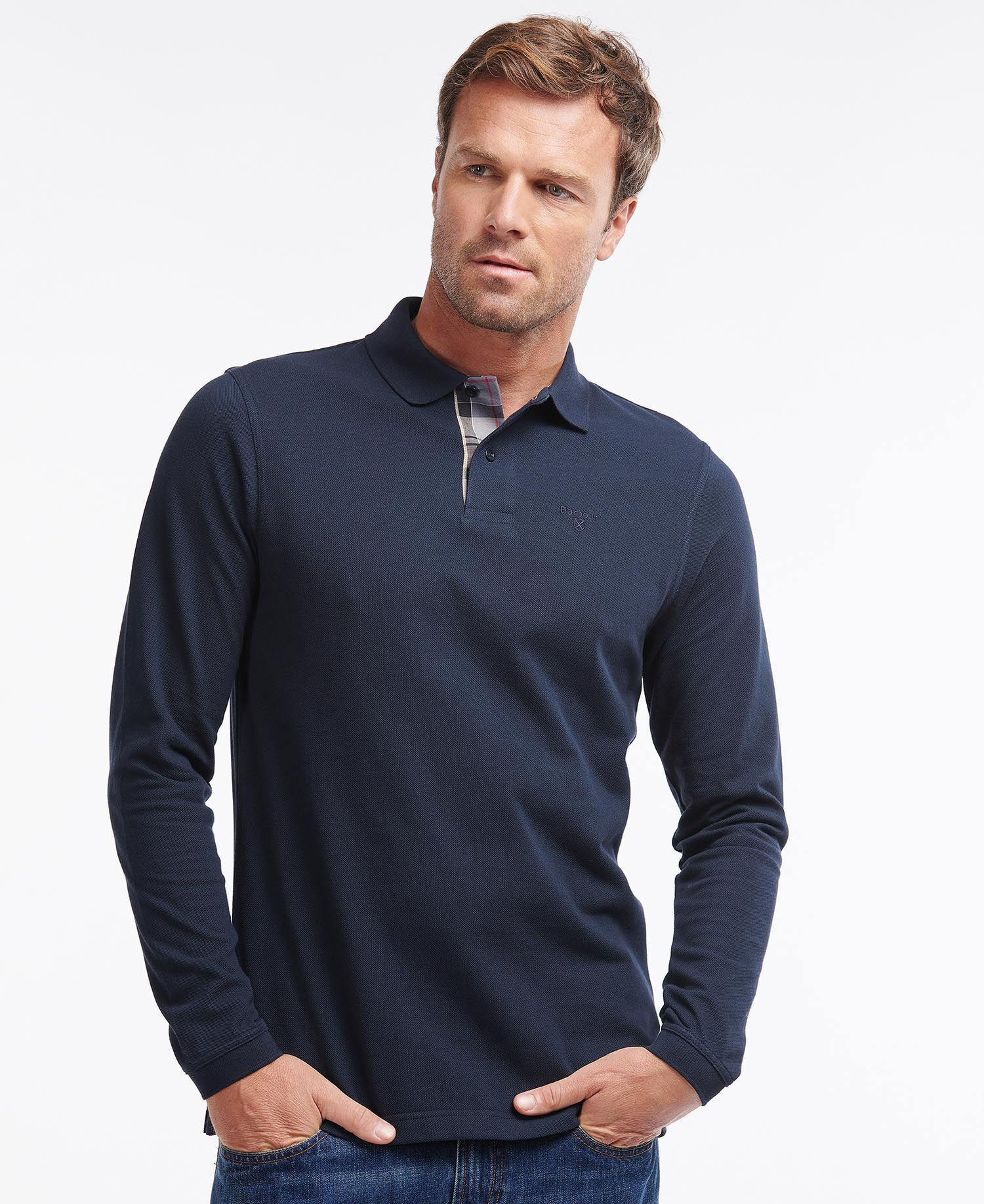 Barbour Essential L/S Tartan Pique Polo Shirt - Maglia polo - Uomo | Hardloop