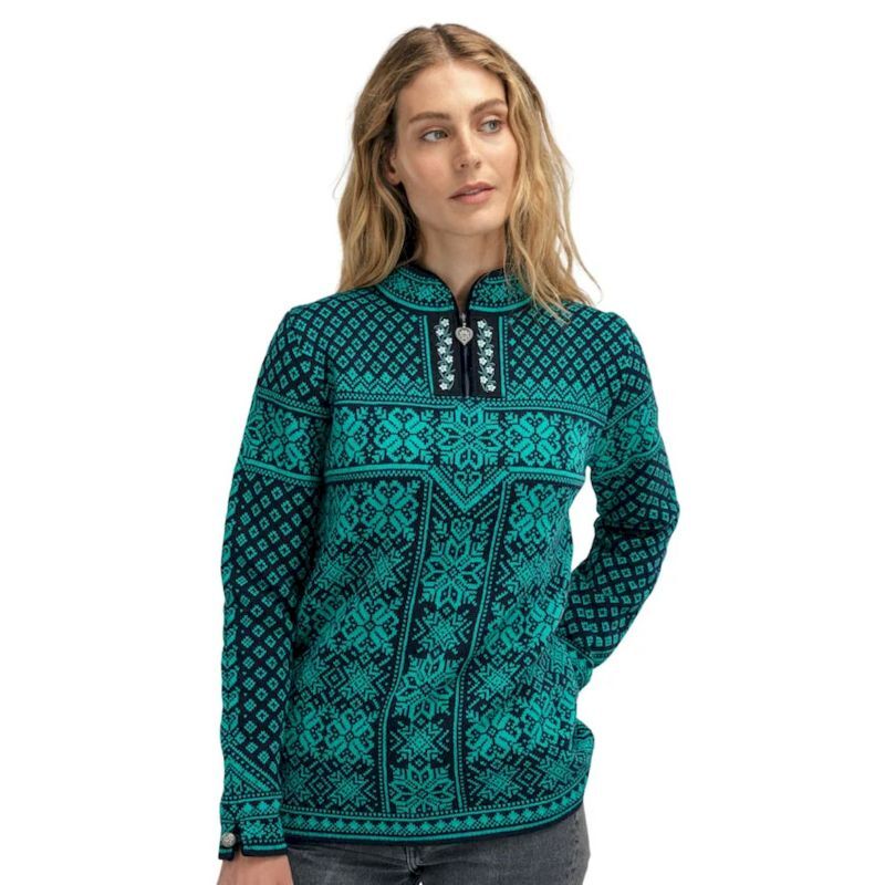 Dale of Norway Peace Sweater - Pull en laine mérinos femme Marine / Peacock - old M