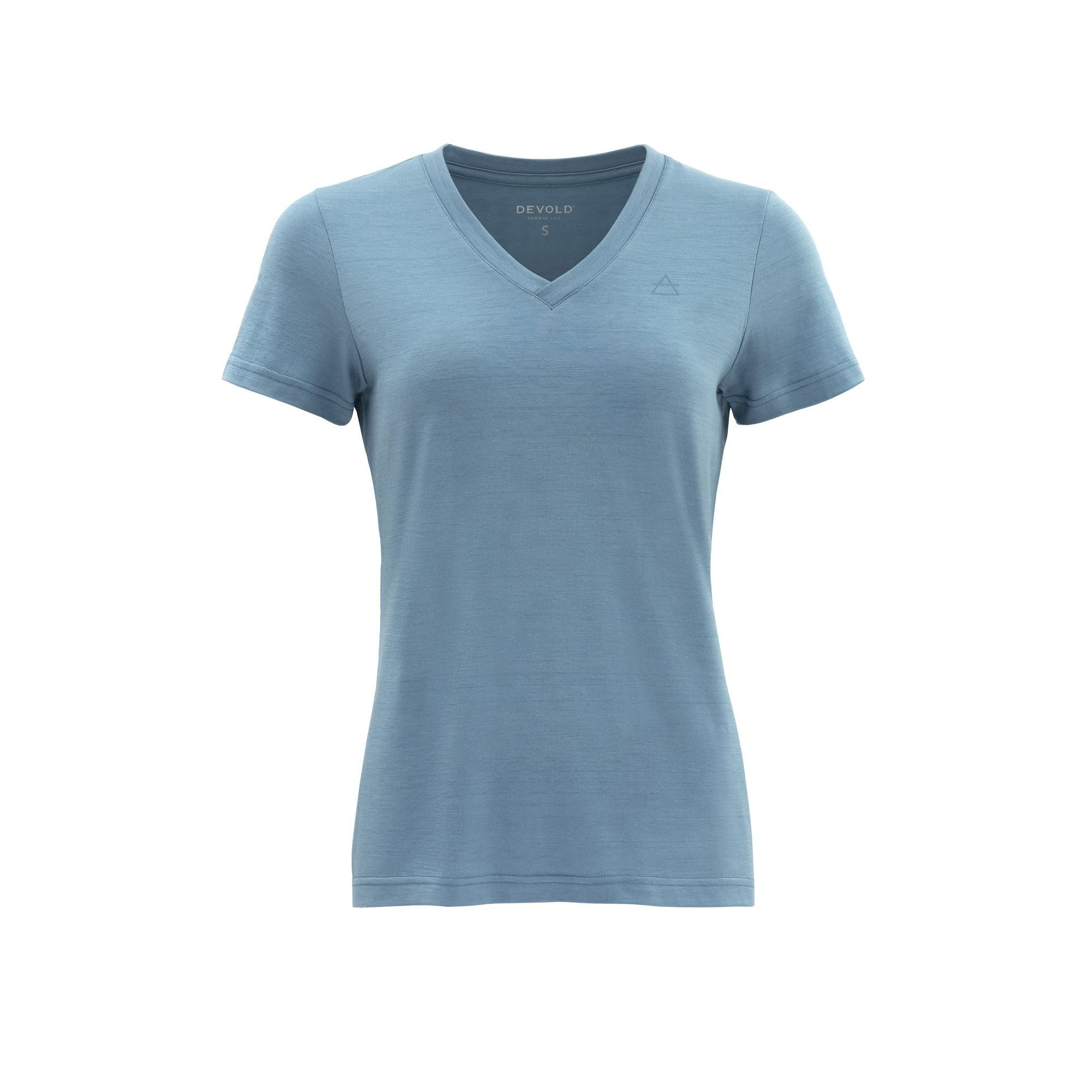 Devold Hareid Merino 200 Tee V-Neck - Camiseta de merino - Mujer | Hardloop