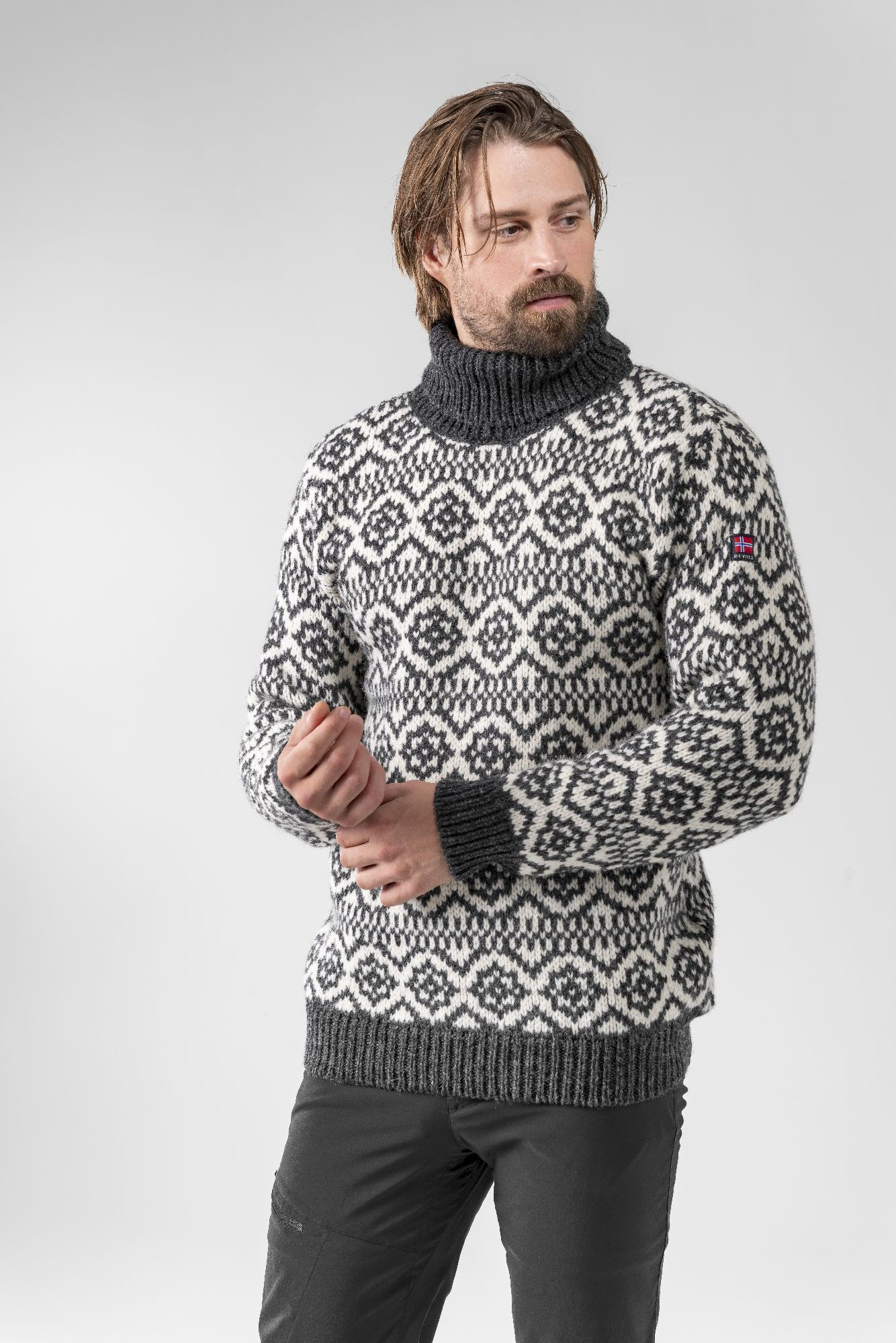 Devold Hoddevik Wool High Neck - Överdragströjor merinoull | Hardloop