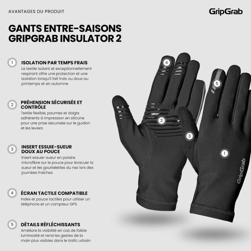 GripGrab Insulator 2 Midseason Gloves - Cykelhandsker