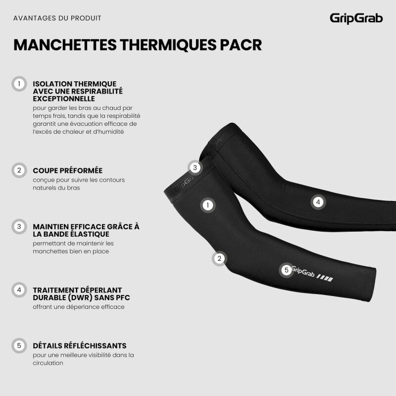GripGrab ThermaPace Thermal Arm Warmers - Manicotti ciclismo | Hardloop