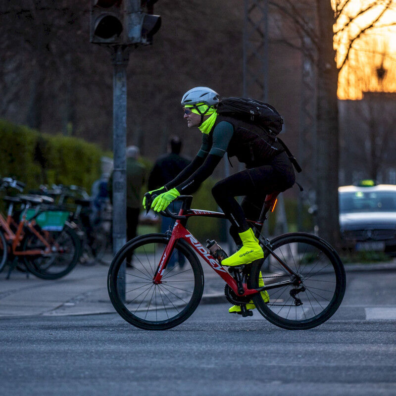 Grip Grab Ride Waterproof Hi-Vis Shoe Covers - Overshoes