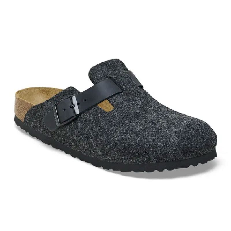 Birkenstock Boston Leather Felt - Sandalen | Hardloop