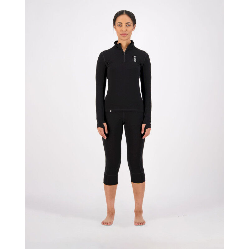 Mons Royale Cascade Merino Flex 1/4 Zip - Maillot thermique laine mérinos femme | Hardloop