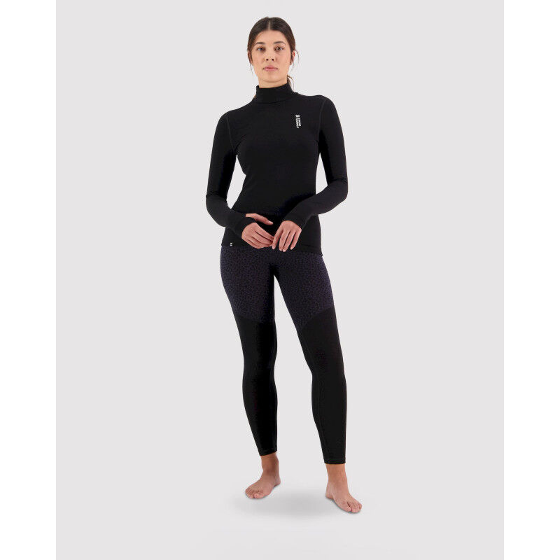 Mons Royale Cascade Merino Flex Mock Neck Long Sleeve - Merinoulltröja - Dam | Hardloop