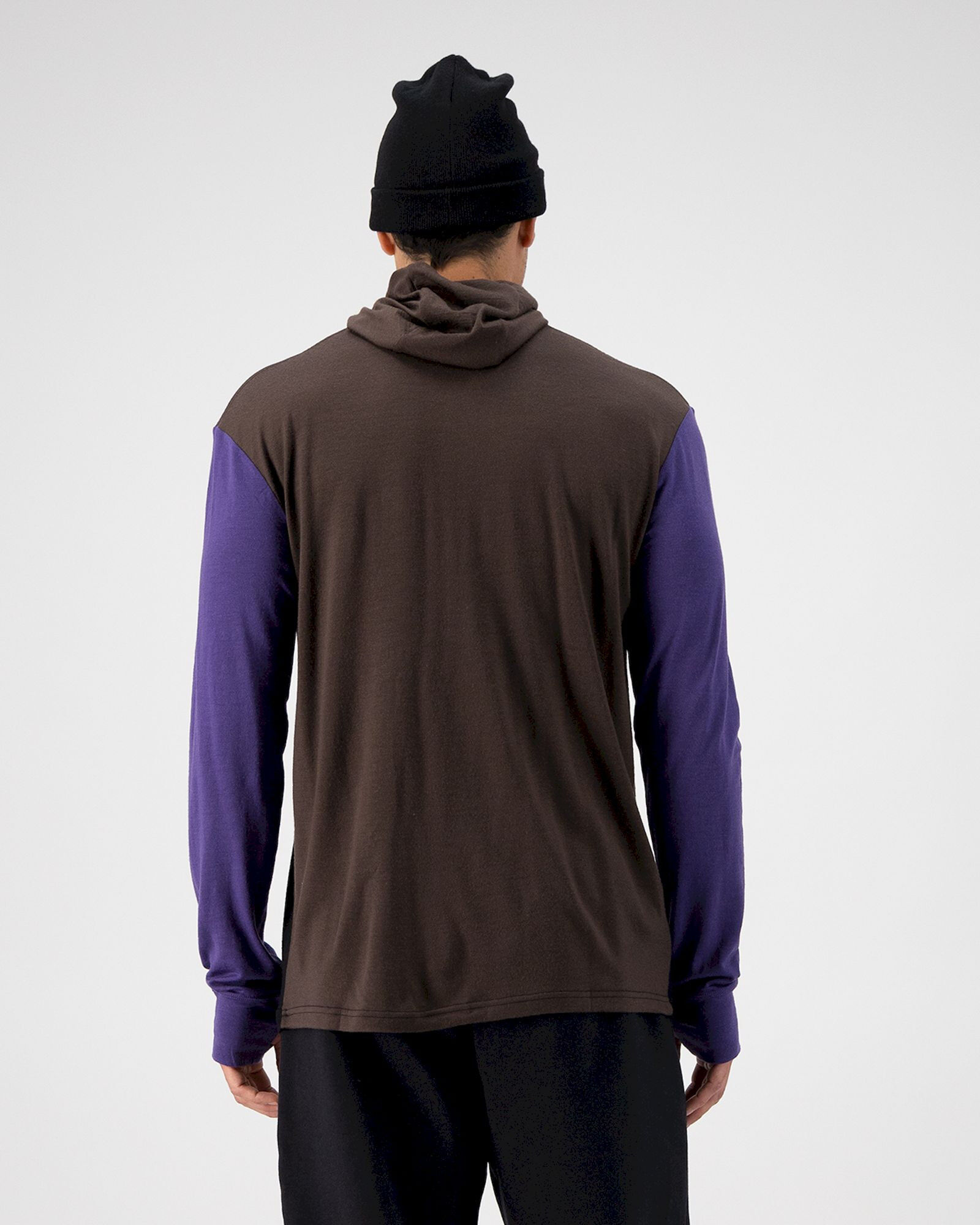 Mons Royale Yotei Merino Powder Hood Long Sleeve - Merino shirt - Men's | Hardloop