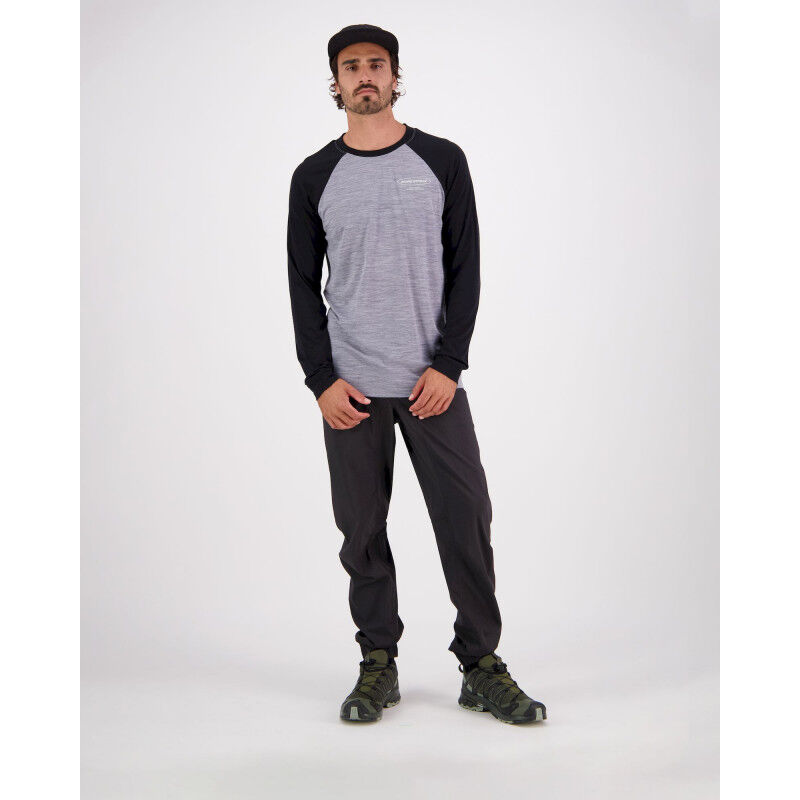 Mons Royale Icon Merino Raglan Long Sleeve - Merinoshirt - Heren | Hardloop