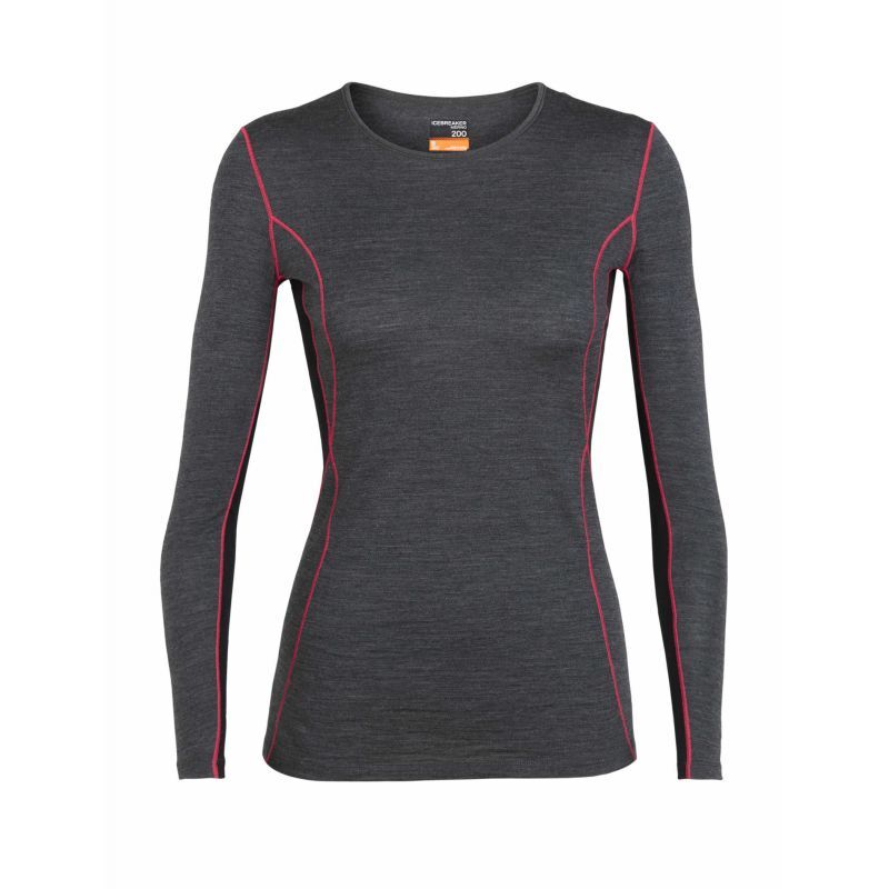 Icebreaker 200 Oasis Deluxe Long Sleeve Crewe - Bielizna z wełny Merino damska | Hardloop