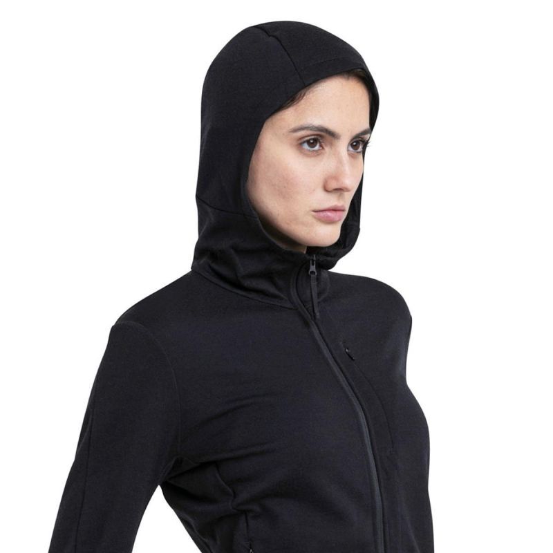 icebreaker 260 Quantum IV LS Zip Hoodie - Polaire en laine mérinos femme | Hardloop
