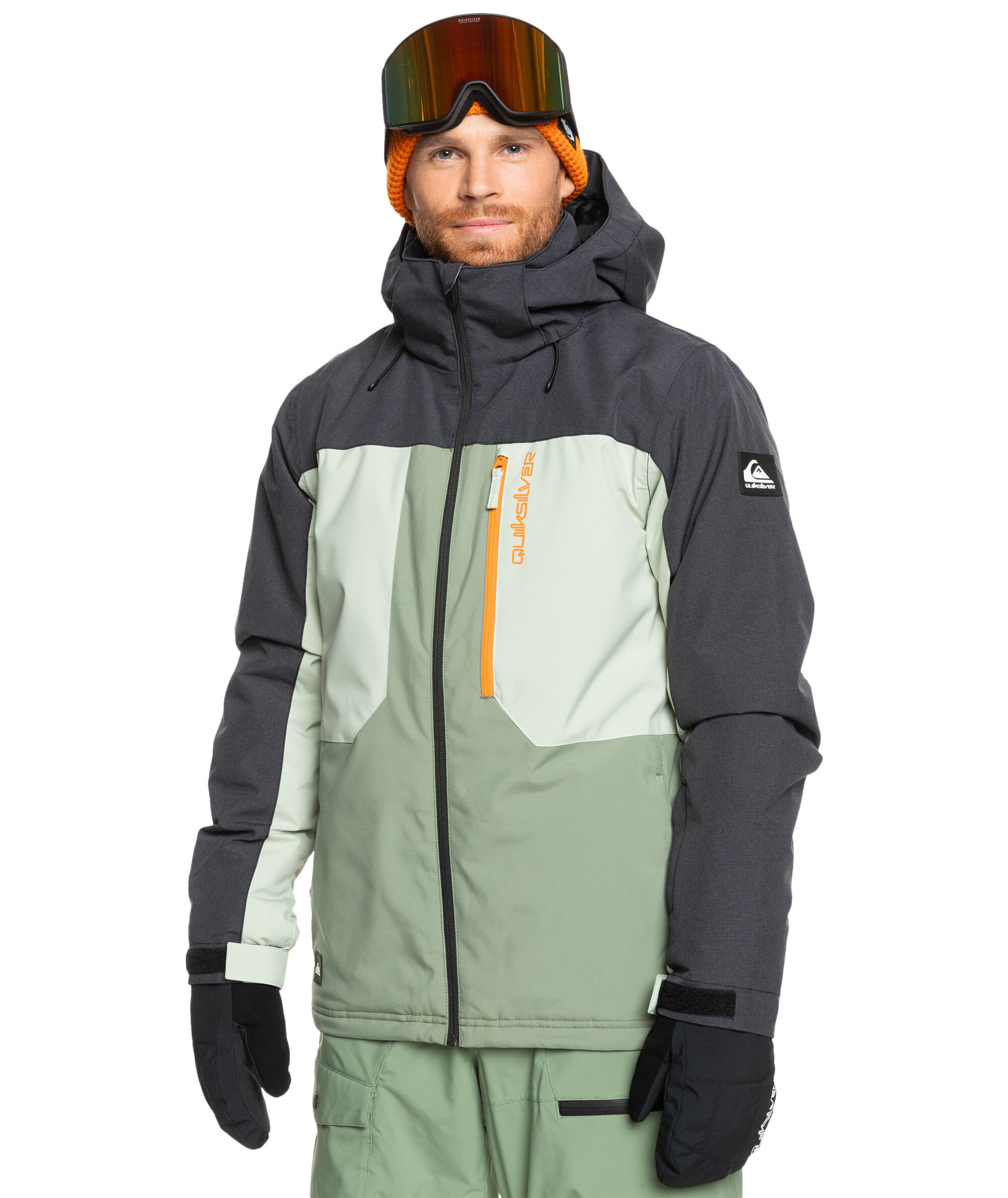Jacket Orange Manteau De Ski Quiksilver Quiksilver Dawson Jacket