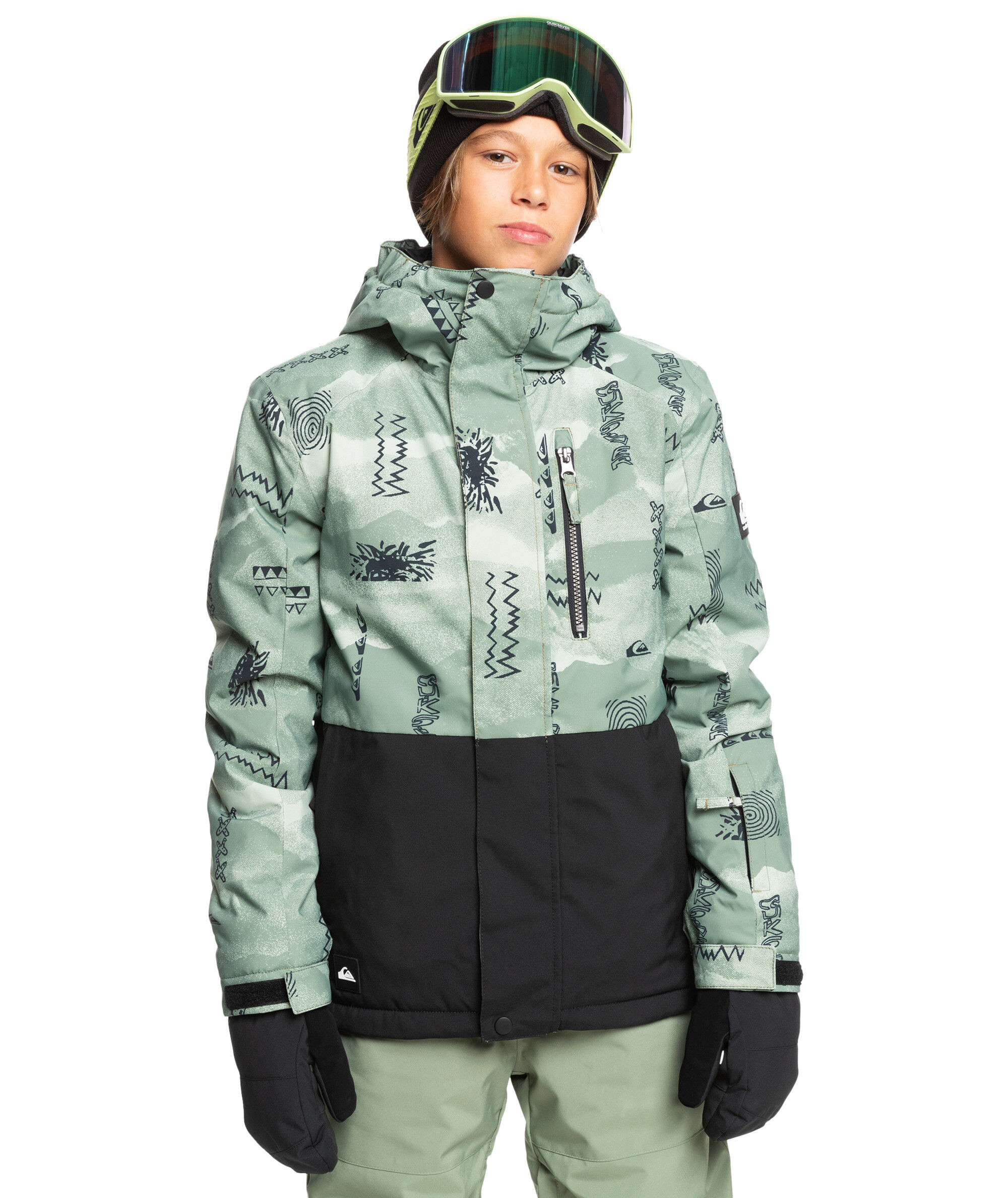 Quiksilver Mission Printed Block Youth Jacket - Veste ski enfant | Hardloop