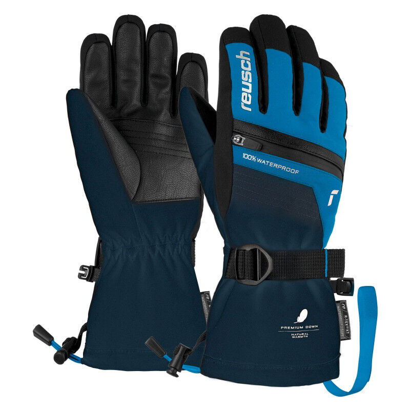 Reusch Kondor R-TEX® XT Junior Lobster - Guanti da bambino, caldi, impermeabili, traspiranti, 4, nero/bianco