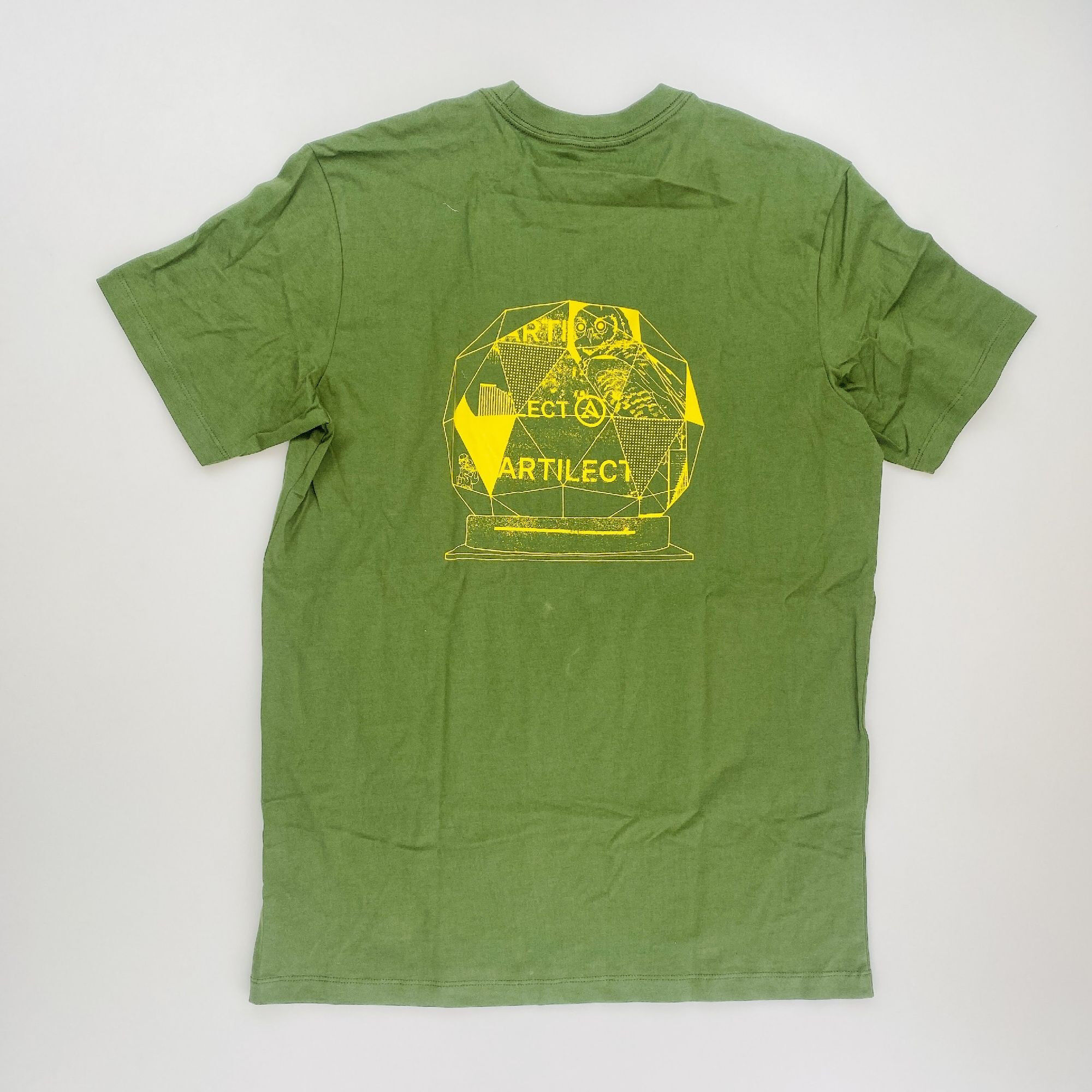 Artilect Men'S Organic Cotton Tee Geo - Second Hand T-shirt - Men's - Olive green - M | Hardloop