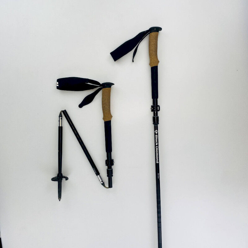 Black Diamond Alpine Flz Z - Bastoncini da trekking di seconda mano - Nero - 105-125 cm | Hardloop
