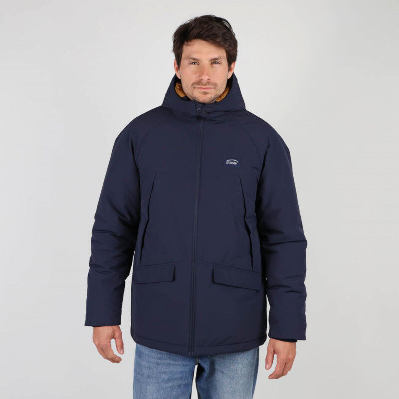 Veste Bomber OXBOW STOPOVER Hiver 2025 - Col Velours Et Doublure Matelassée | Blouson Coton Laminé Poches Zippées Coupe Moderne