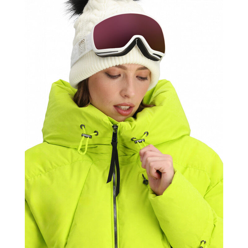 Hood Skijacke Damen Vintage Neon Grün Damen Skijacke Neon Skijacke