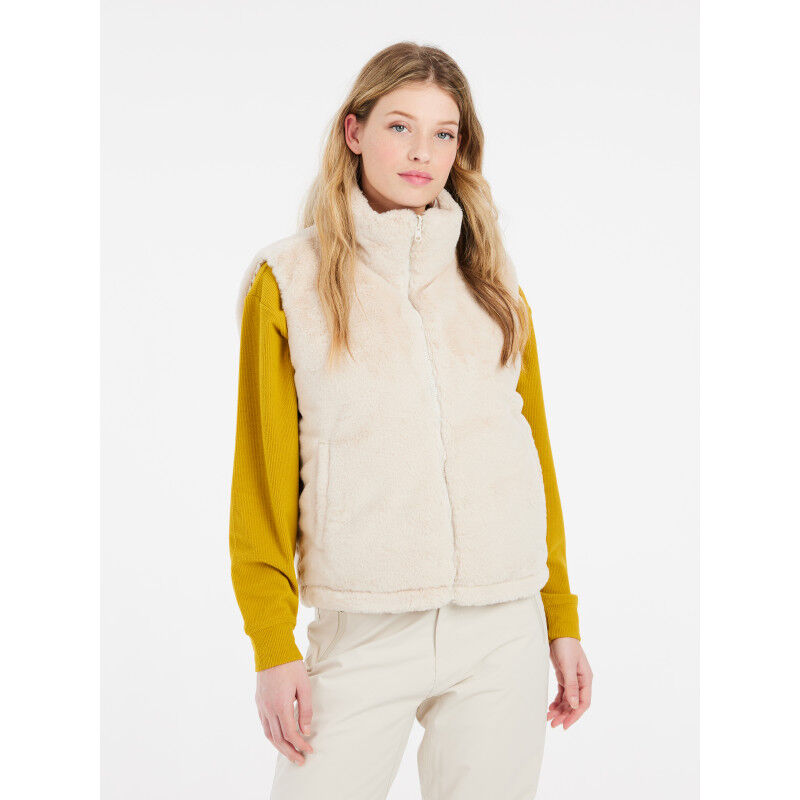 Bodywarmer Femme Protest PRTBODHI - Polaire Douce - Coupe Droite - Poche Zip - Col Haut