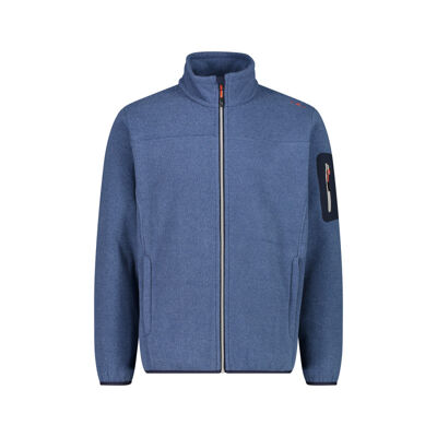 Men's jacquard Knit-Tech fleece with rhombus motif - Bluza polarowa meska
