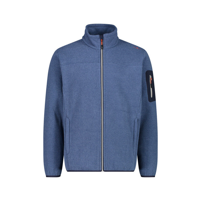 Men's jacquard Knit-Tech fleece with rhombus motif - Fleecejakke - Herrer