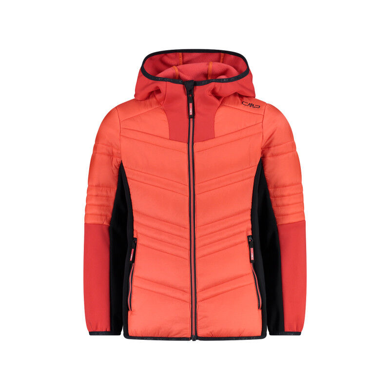Girl's hybrid jacket with ripstop - Casaco penas criança