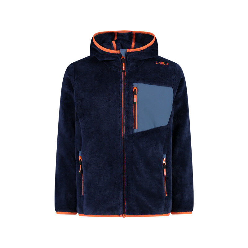 CMP Jongens Hooded Knit Tech Fleece KID JACKET FIX HOOD