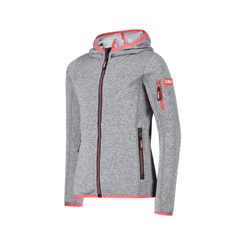CMP Girl's hooded sweatshirt in Knit-Tech fleece - Bluza polarowa dziecięca | Hardloop