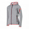 CMP Girl's hooded sweatshirt in Knit-Tech fleece - Fleecetröjor - Børn | Hardloop
