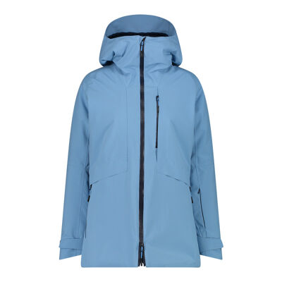 Women's long jacket in mechanical stretch loose fit for skiing and snowboarding - Kurtka narciarska damska