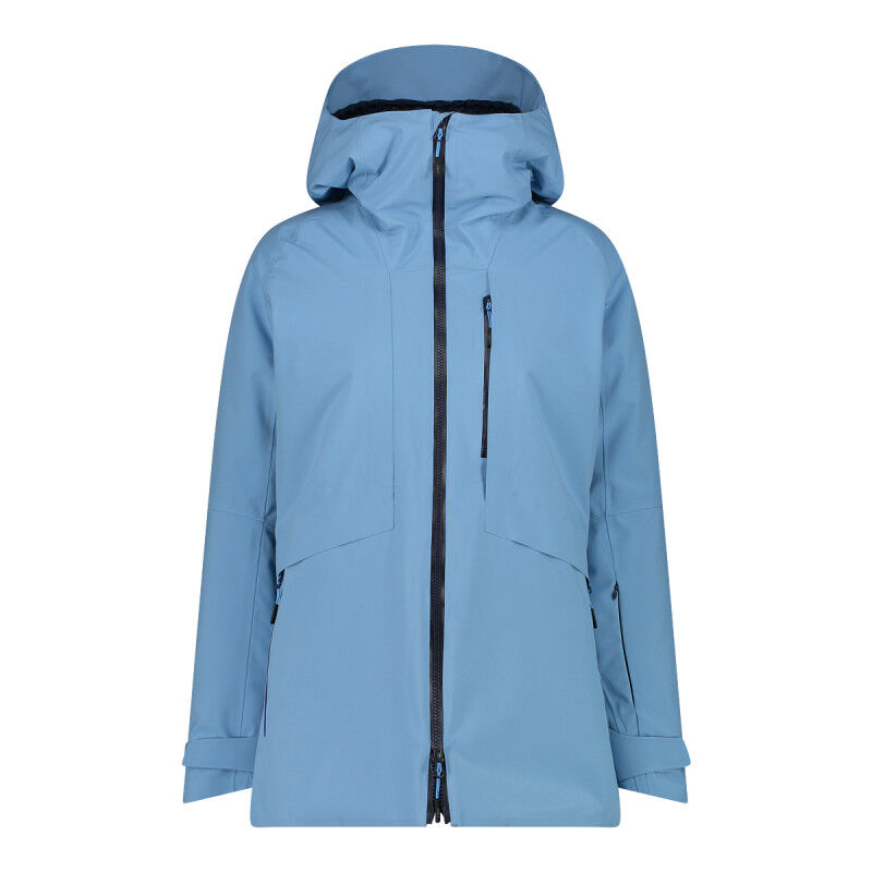 Women's long jacket in mechanical stretch loose fit for skiing and snowboarding - Veste ski femme