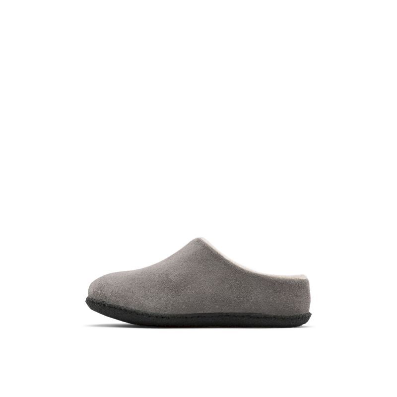 SOREL Kids Lanner Ridge II (Little Kid/Big Kid) キッズ・ジュニア Slippers Quarry Youth Lanner Ridge II suede slippers in grey - Sorel Kids | Mytheresa