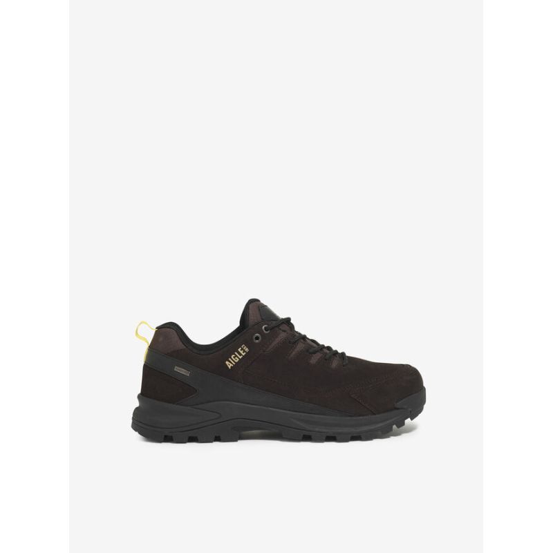 Chaussure De Randonnée Homme Aigle Plutno Mtdl - Cuir Pleine Fleur Étanche - Légère Et Confortable - Usage Quotidien