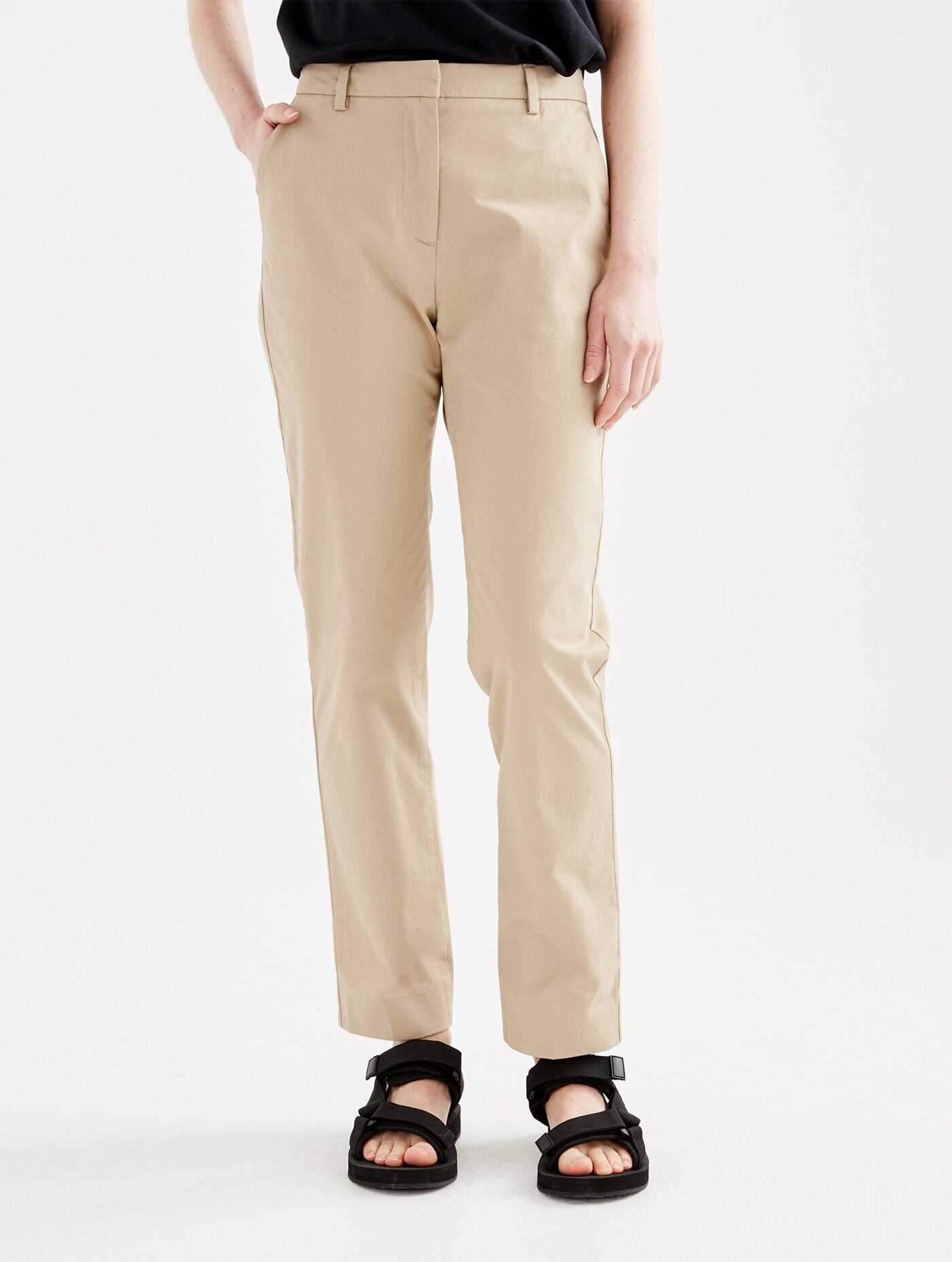 Pantalon chino droit femme hotsell