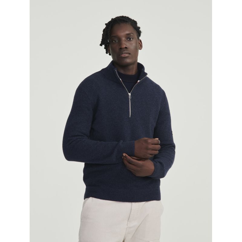 Haut Manches Longues Pour Homme, Col 1/4 Zip Réfléchissant