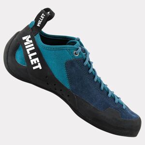 Chaussons D'escalade Millet Easy Up Junior - Taille 32 Gris - Semelle Four Points, Double Velcro, Débutants