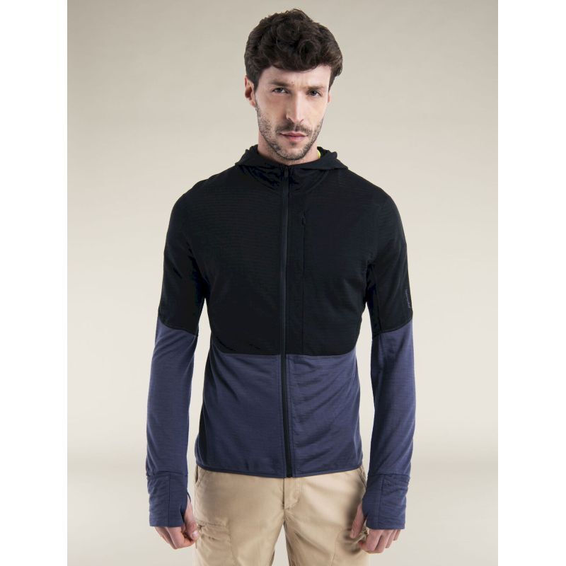 icebreaker 200 RealFleece Descender LS Zip Hoodie - Merino Fleece jacket - Men's | Hardloop