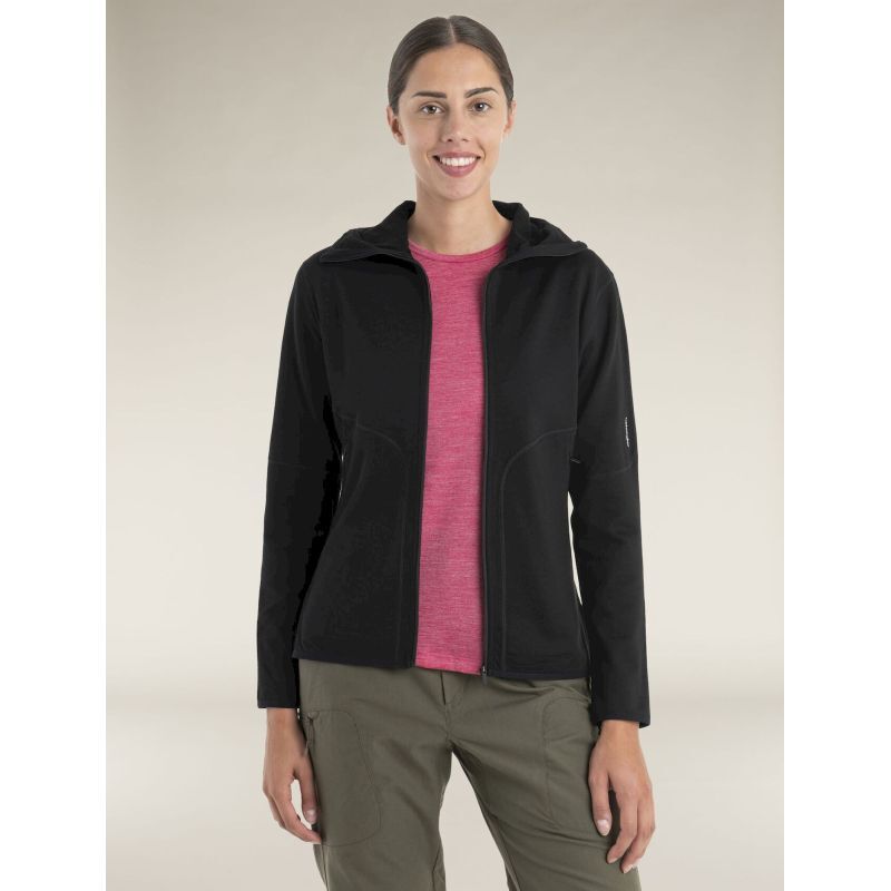 icebreaker 560 RealFleece Elemental II LS Zip Hoodie - Forro polar de lana merina - Mujer | Hardloop