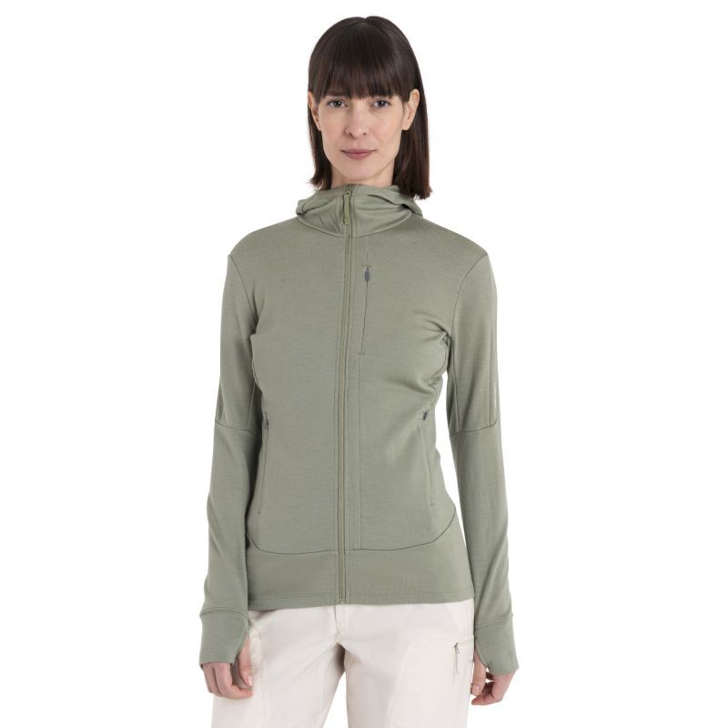 260 Quantum IV LS Zip Hoodie - Forro polar de lana merina - Mujer